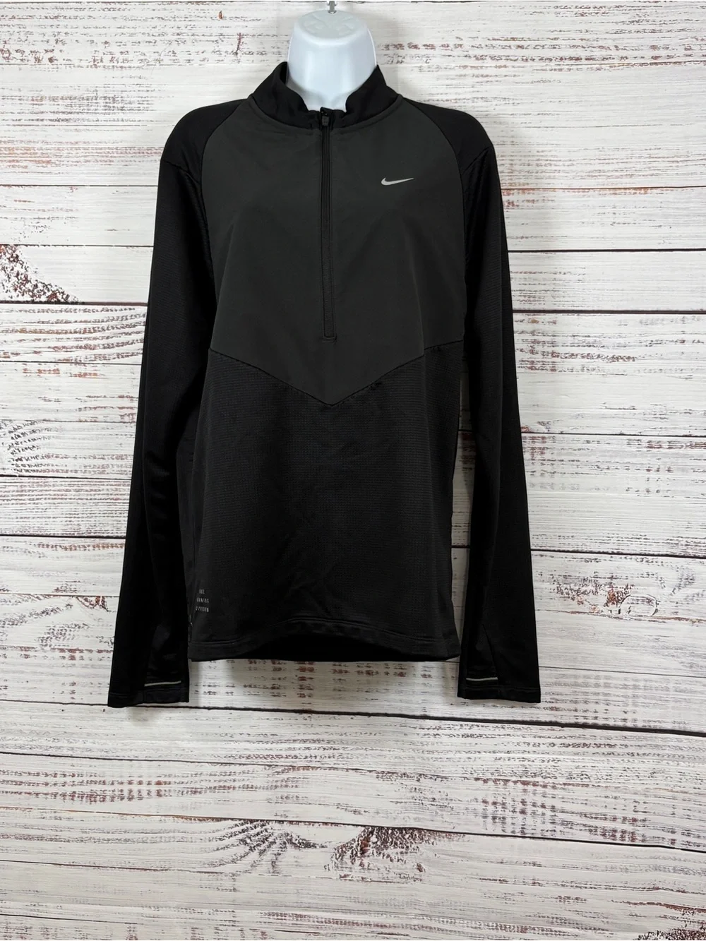 Nike Dri Fit Black 1/2 Zip Running Division Jacket